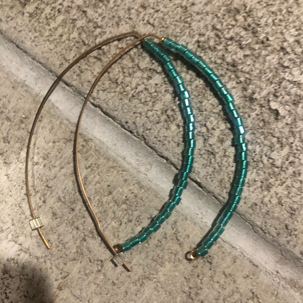 Turquoise Beaded Johnnie Earrings